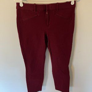 GAP signature skinny ankle pants maroon size 8 regular